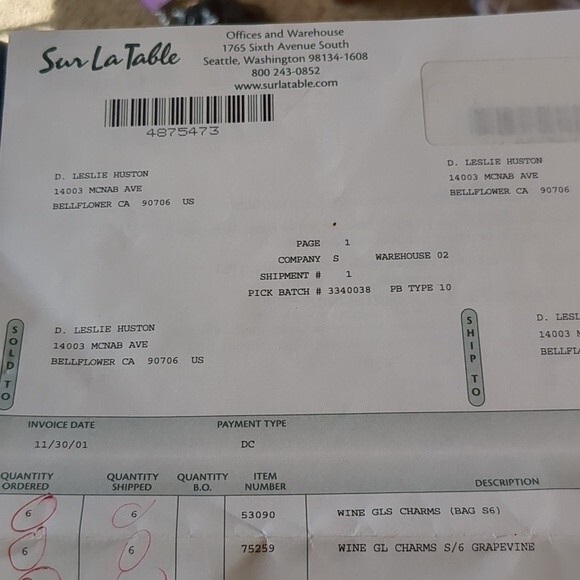 VTG Sur La TableThat Wine is Mine 6 Grapevine Wine Glass Charms NWT - Picture 11 of 11